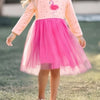 Children's Flamingo Tulle Dress - Fuchsia Pink