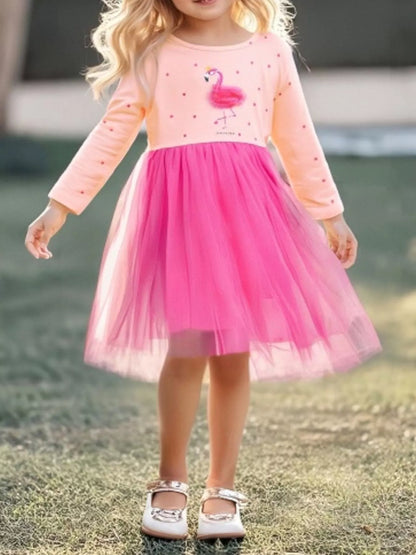 Children's Flamingo Tulle Dress - Farnelli