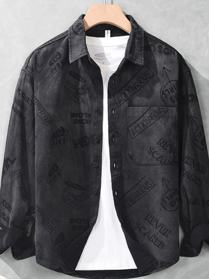 Men's Plus Size Button Up Long Sleeve Shirt - Farnelli
