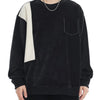 Men's Plus Size Color Block Oversized Sweatshirt - Dark Gray