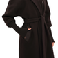 Miru Cashmere Wool Blend Overcoat in Black