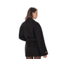 Astoria Midi Cashmere Wool Blend Coat in Black