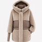 Claire Eco-Fur Bio-Down Fill Jacket in Taupe Grey
