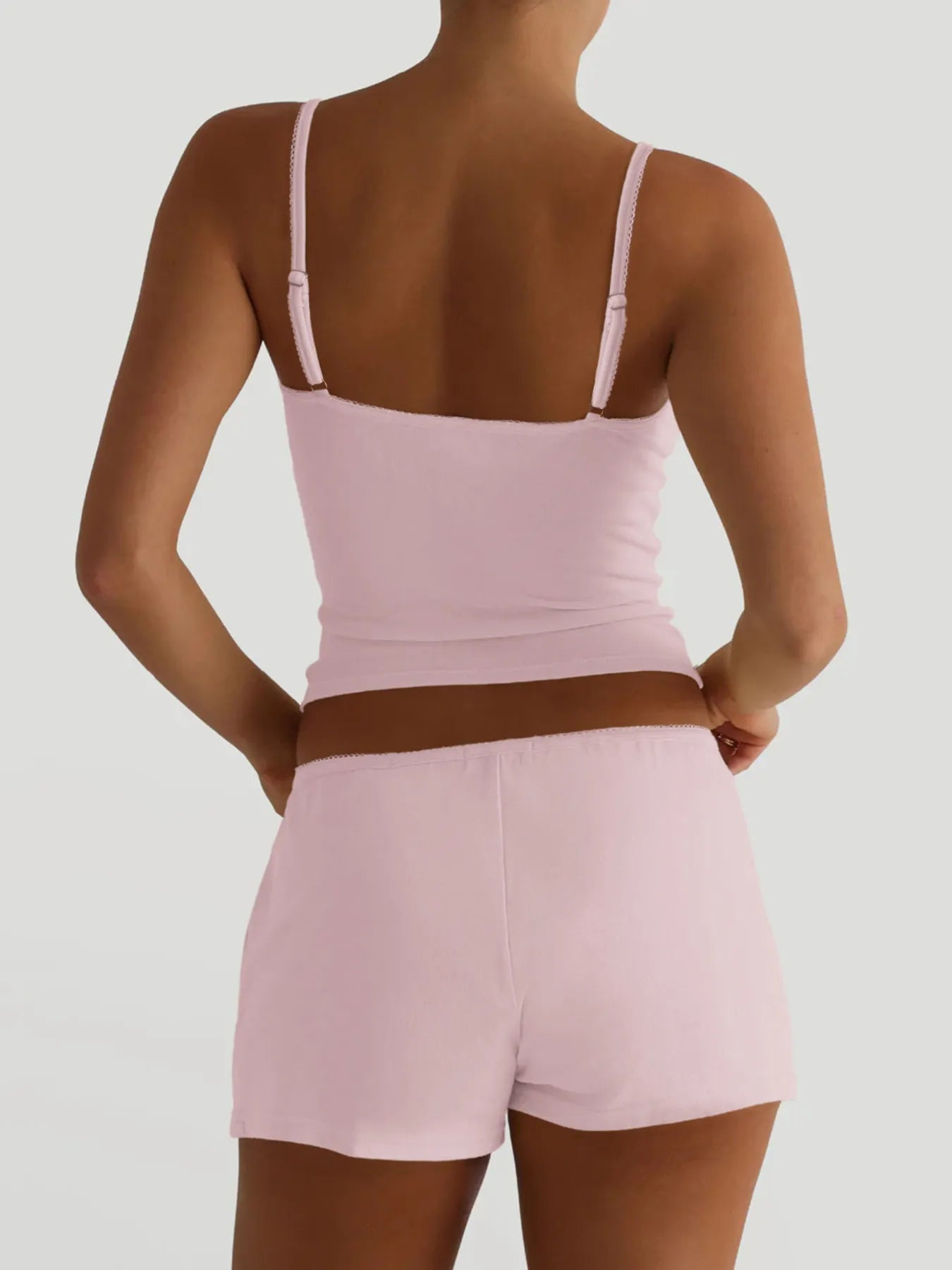 V-Neck Cami and Shorts Set - Farnelli