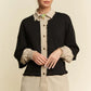 Davi & Dani Faux Layered French Terry Contrast Top - Farnelli