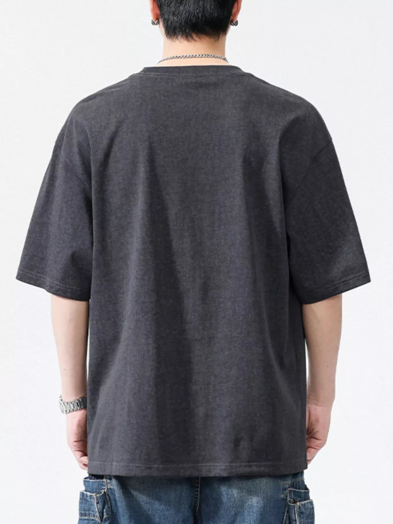 Men's Plus Size Round Neck Half Sleeve T-Shirt - Farnelli