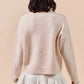 SO ME Embroidered Ribbon Round Neck Sweater - Farnelli
