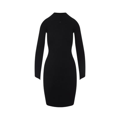 Courreges Circle Rib Mini Dress Women