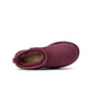 Women's UGG Classic Ultra Mini boots in burnt magenta suede, side view