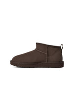 UGG Women's Classic Ultra Mini boots in Dusted Cocoa, stylish women's footwear with plush sheepskin lining and rugged sole.