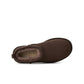 UGG Womens Classic Ultra Mini Dusted Cocoa boots, cozy suede footwear with sheepskin lining and mini height, on a neutral background.