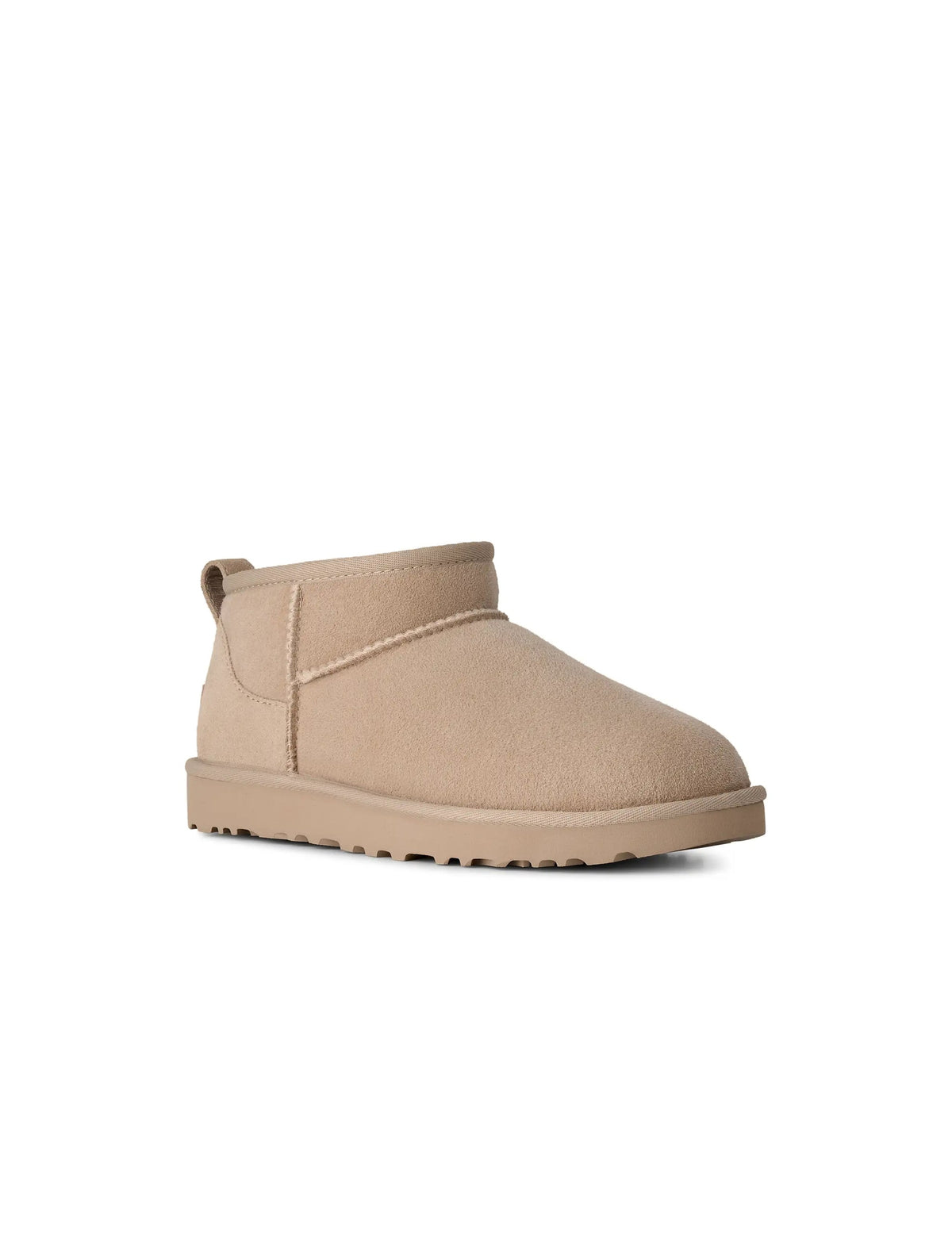 UGG Womens Classic Ultra Mini Moonlight footwear in suede with cozy shearling lining, stylish and comfortable women's boots.