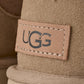 UGG Women's Classic Ultra Mini Sandal, casual footwear for women with comfortable design and neutral tan color.