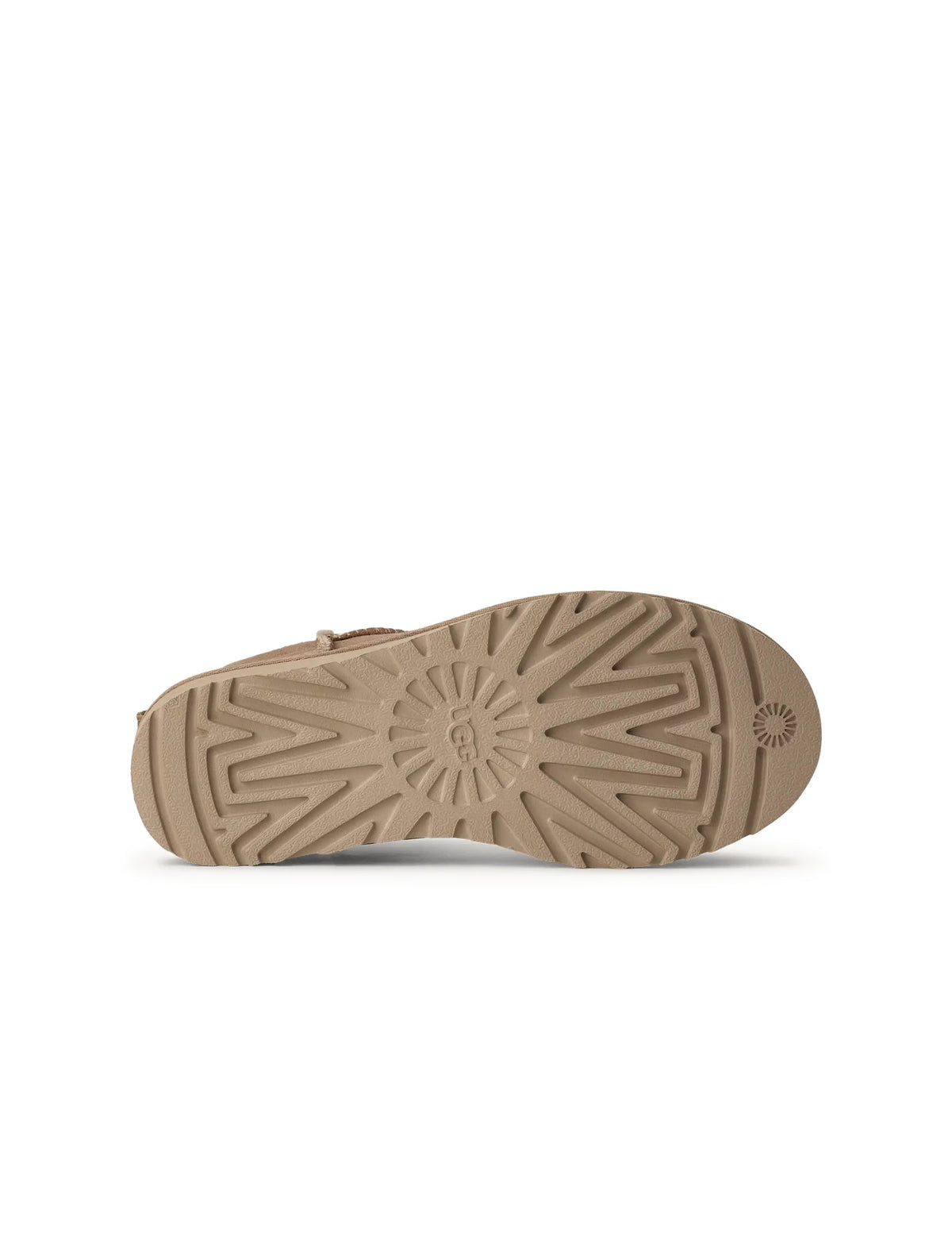 UGG Women's Classic Ultra Mini Sandal, stylish beige footwear with a cushioned sole, perfect for casual summer wear.