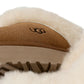 UGG Women's Disquette Chestnut leather footwear with plush lining, stylish slip-on design, on a neutral background.