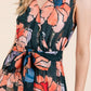 Lime 'N' Chili Floral Print Sleeveless Tie Waist Maxi Dress - Farnelli