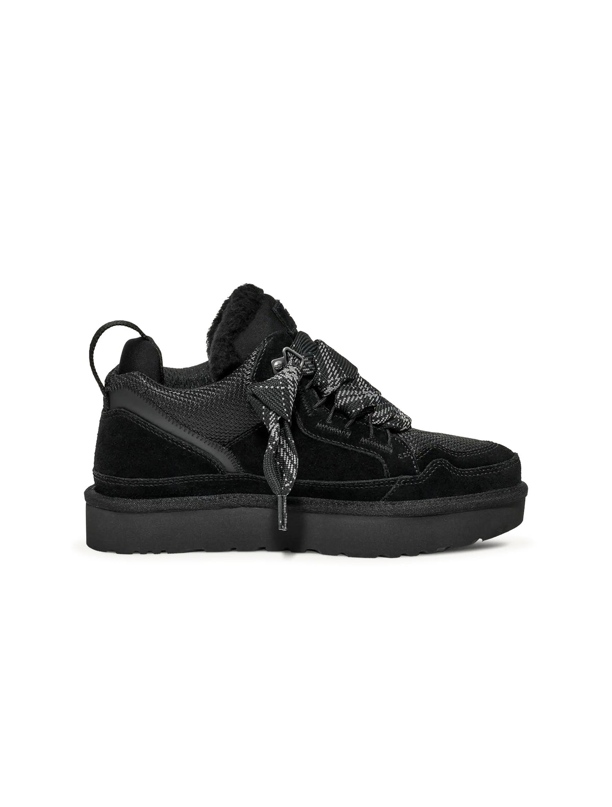 Black UGG Women's Lowmel footwear featuring sleek design and comfortable fit, ideal for casual wear and stylish winter outfits.