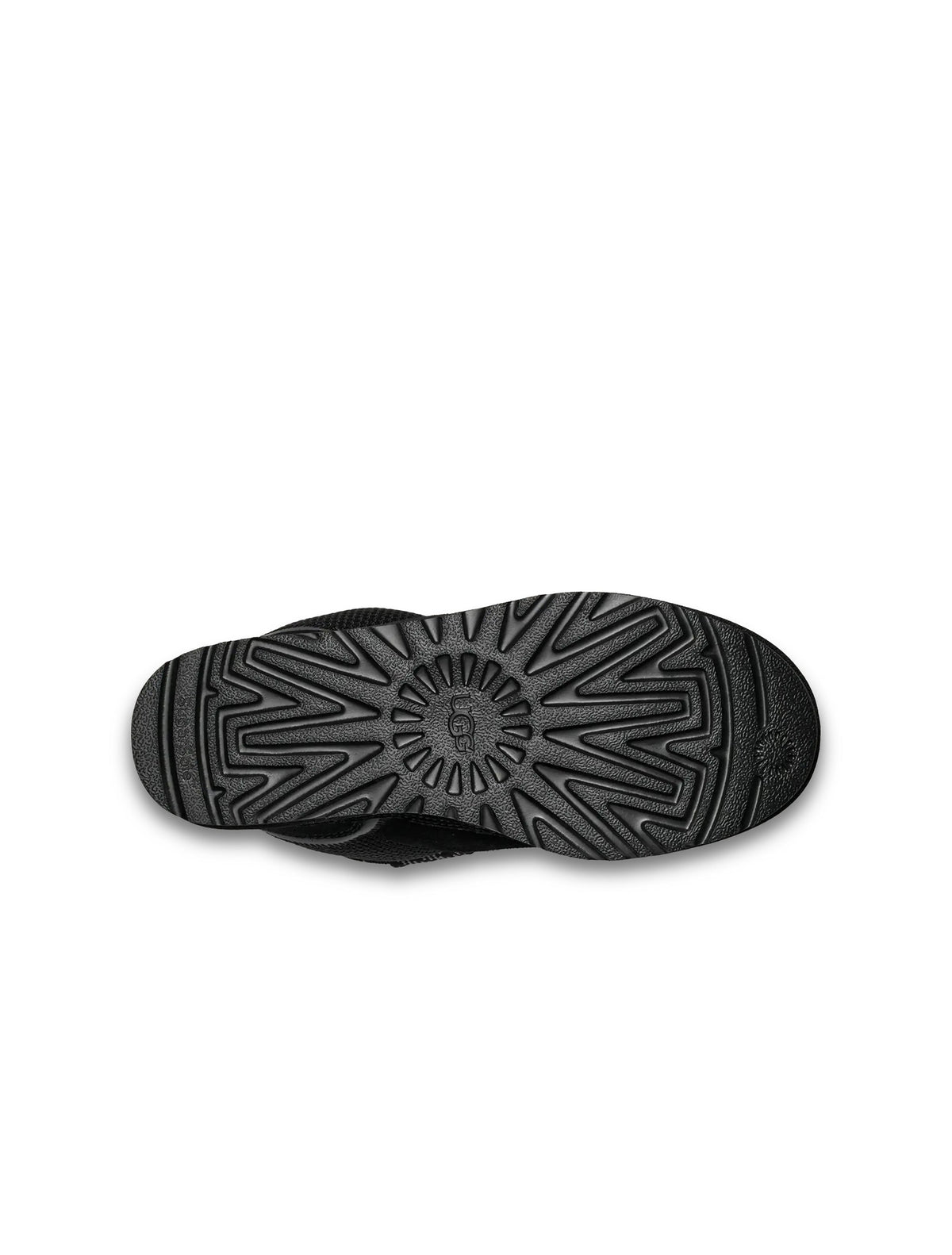 Black UGG Womens Lowmel footwear in a sleek design, featuring comfortable low-profile style perfect for casual wear.