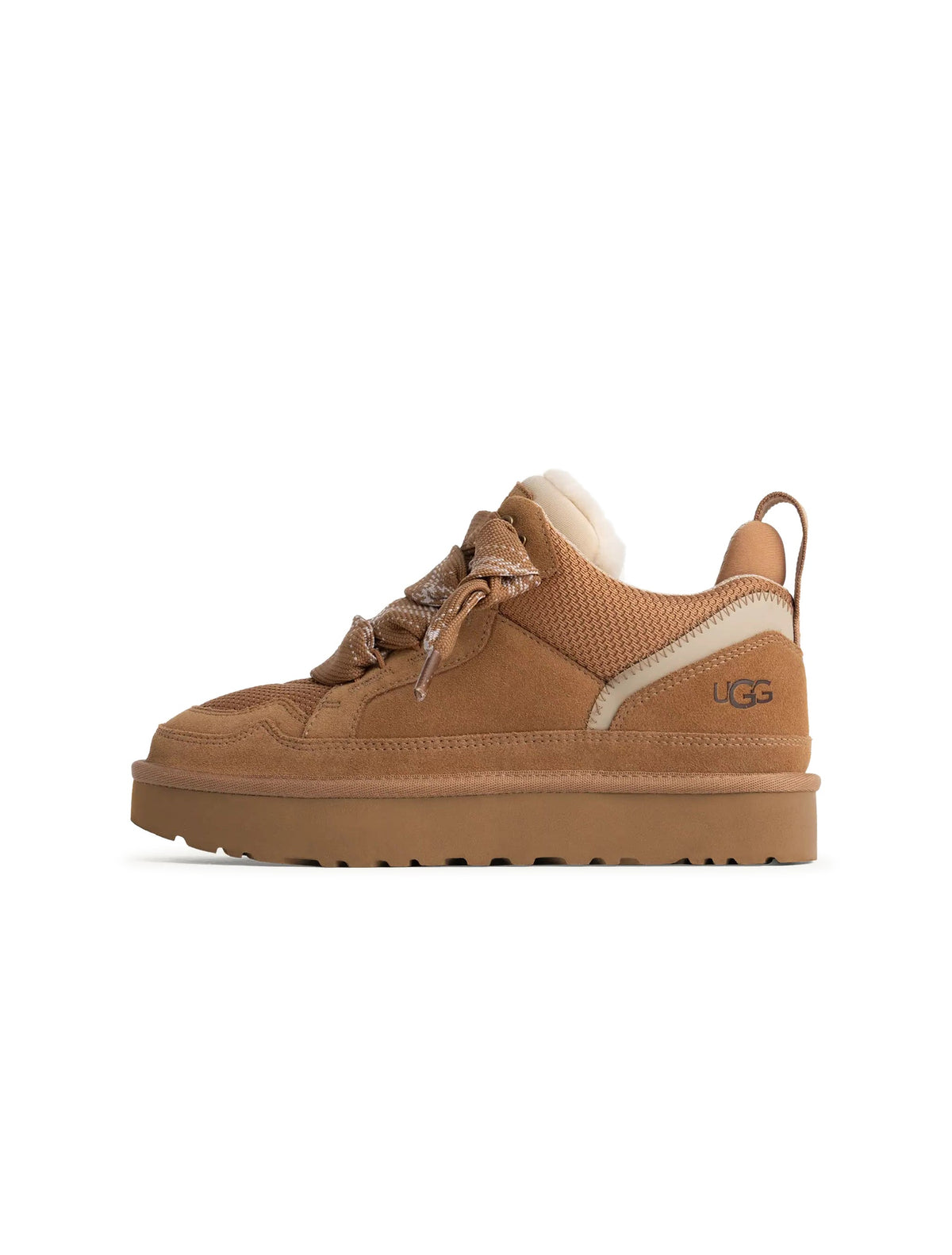 UGG Women's Lowmel Chestnut casual footwear with suede upper and rubber sole, stylish and comfortable for everyday wear.