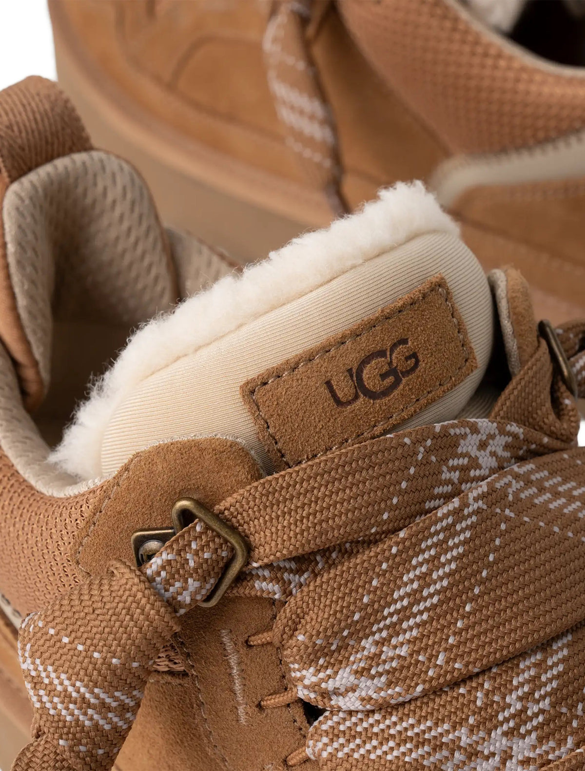 UGG Womens Lowmel chestnut casual footwear, denim exchange brand, showing soft suede material and comfortable low heel design.