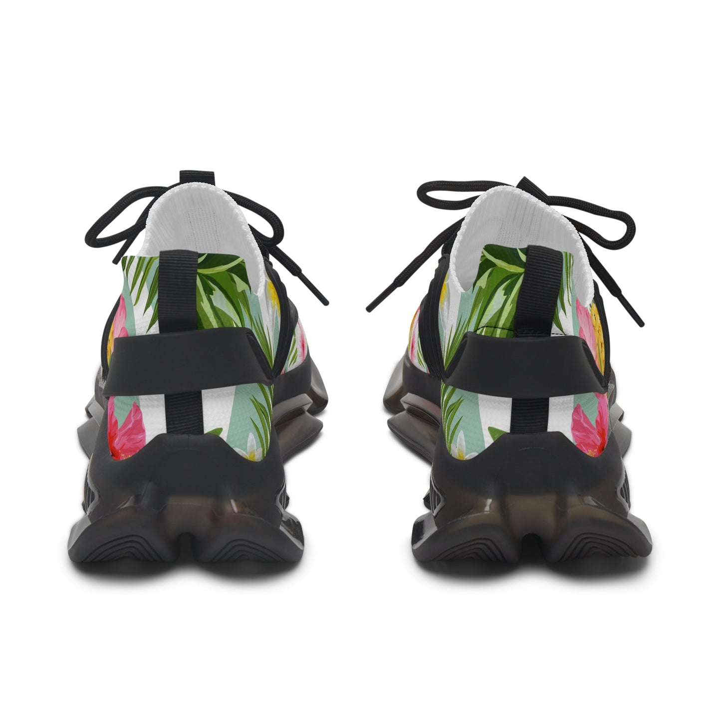 Tropical Women's Mesh Sneakers for Summer Vibes, Floral Athletic Shoes, Stylish Comfortable Sneakers, Beach Footwear, Gift for Her