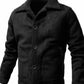 Men's Plus Size Shearling Lined Button Up Jacket - Farnelli