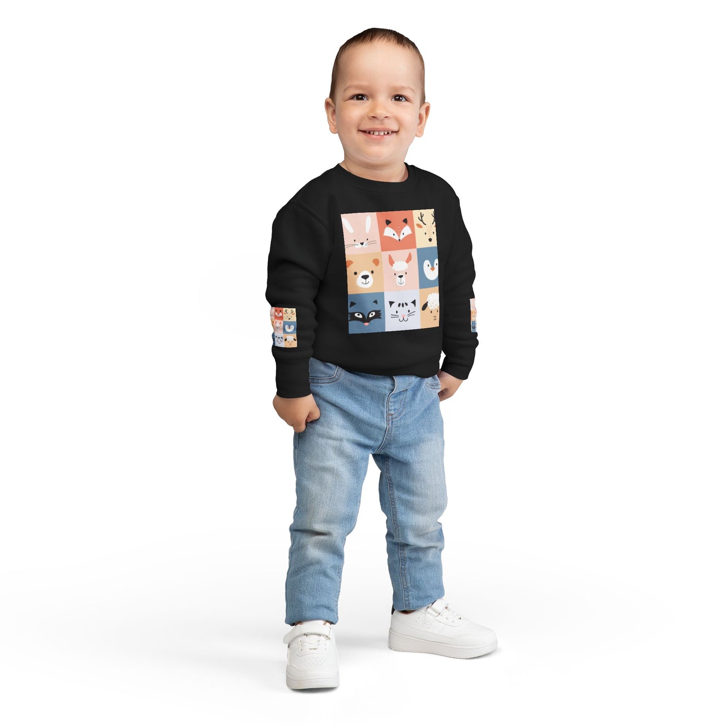 Cute Animal Toddler Sweatshirt | Kids Cozy Crewneck, Baby Gift, Toddler Apparel, Playdate Outfit, Animal Lovers Clothing