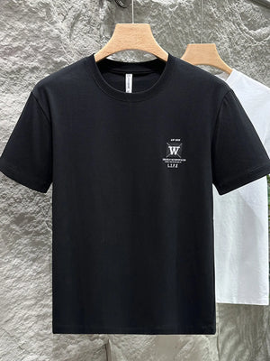 Men's Plus Size Round Neck Short Sleeve T-Shirt - Farnelli