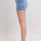 Judy Blue Full Size High Waist Denim Shorts W/stitch Over Destroy Detail Plus Size - Farnelli