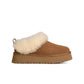 UGG Womens Tazzelle Slipper in Chestnut, cozy women's footwear with plush lining and soft suede upper, ideal for indoor wear.