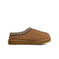 UGG Women's Tasman II chestnut suede slippers with shearling lining, showcasing cozy, casual footwear for women.