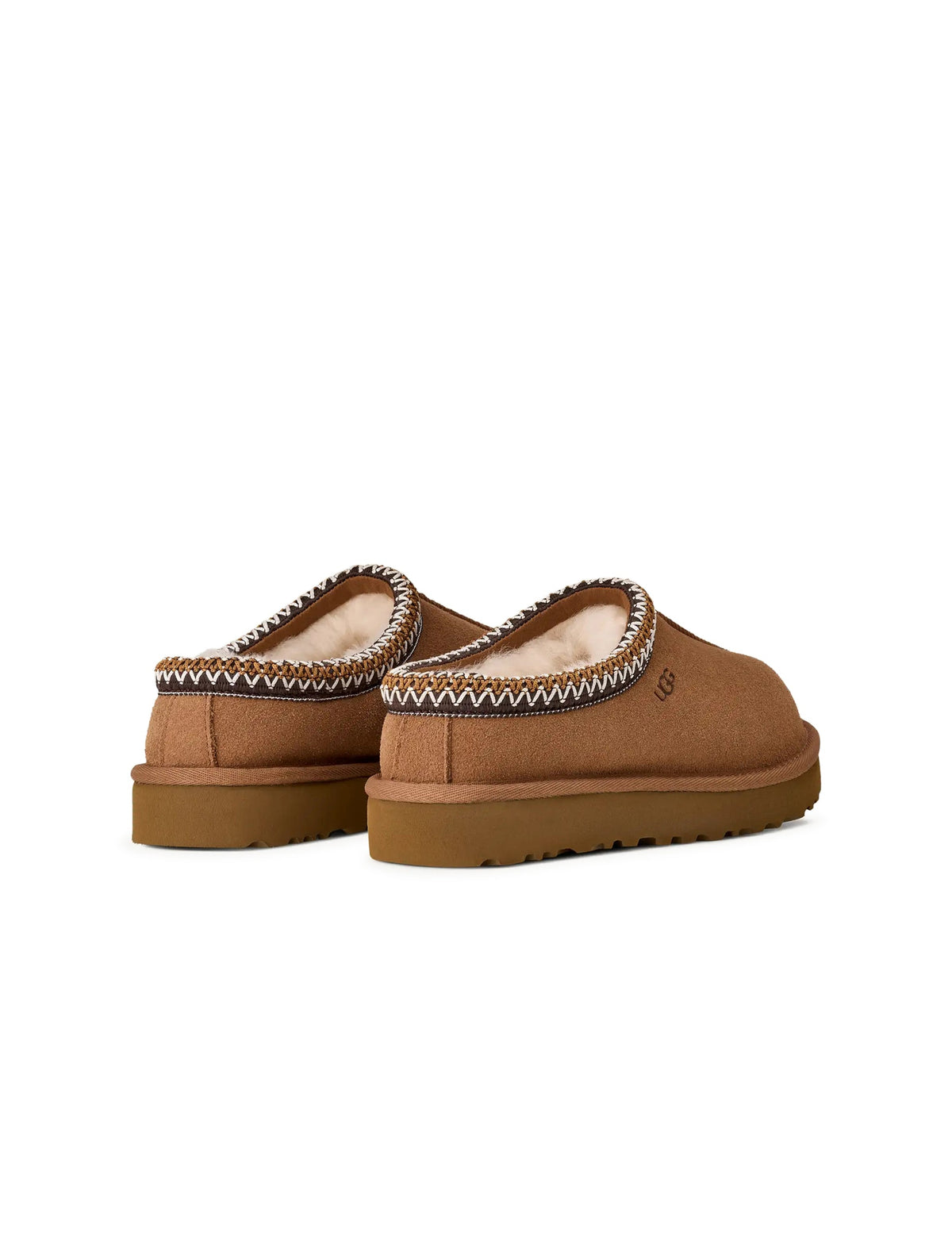 UGG Women's Tasman II Chestnut slip-on slippers with sheepskin lining and suede exterior, casual footwear for women.
