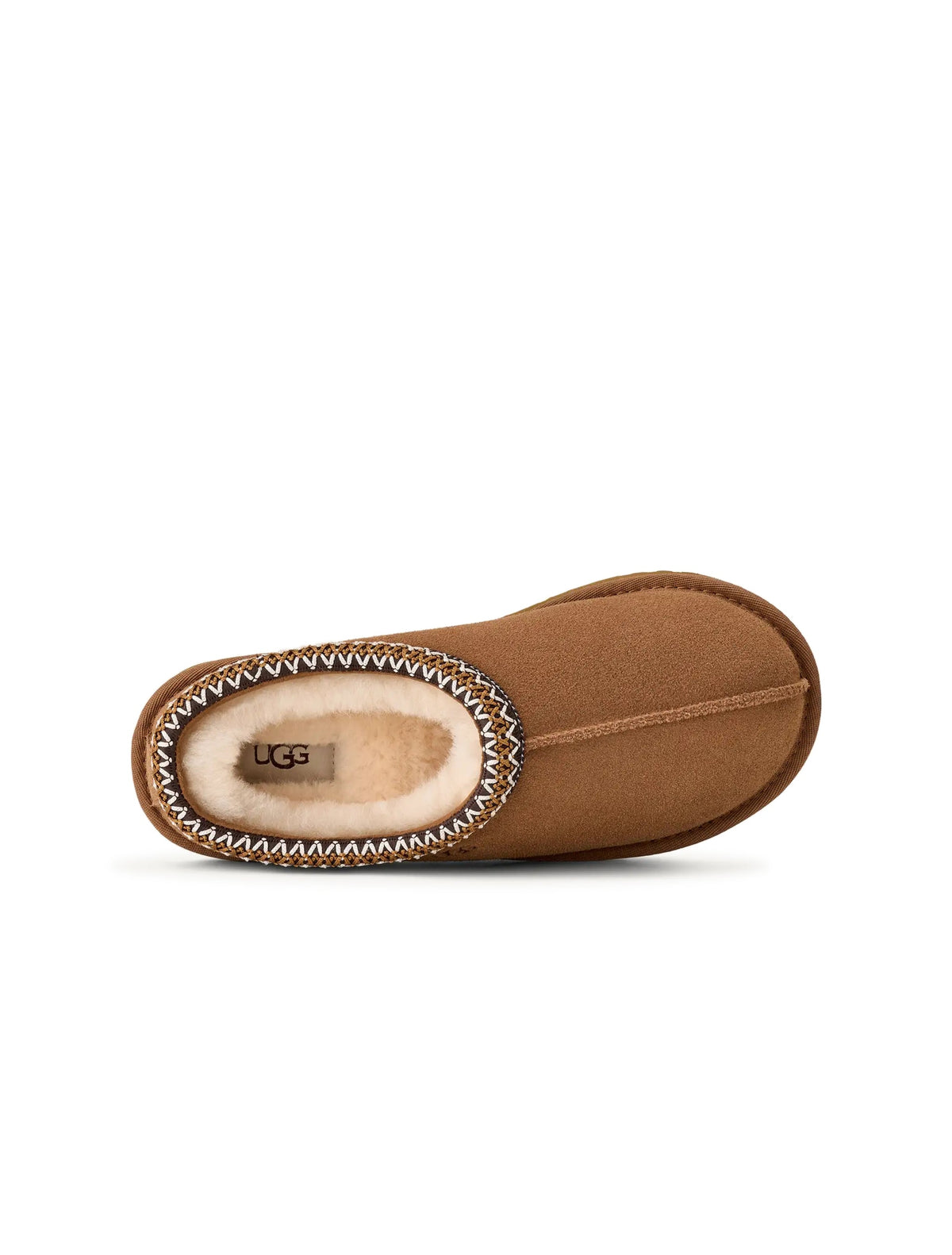 UGG Womens Tasman II Chestnut footwear, denim exchange brand, showing cozy sheepskin-lined slip-on shoes in chestnut brown.