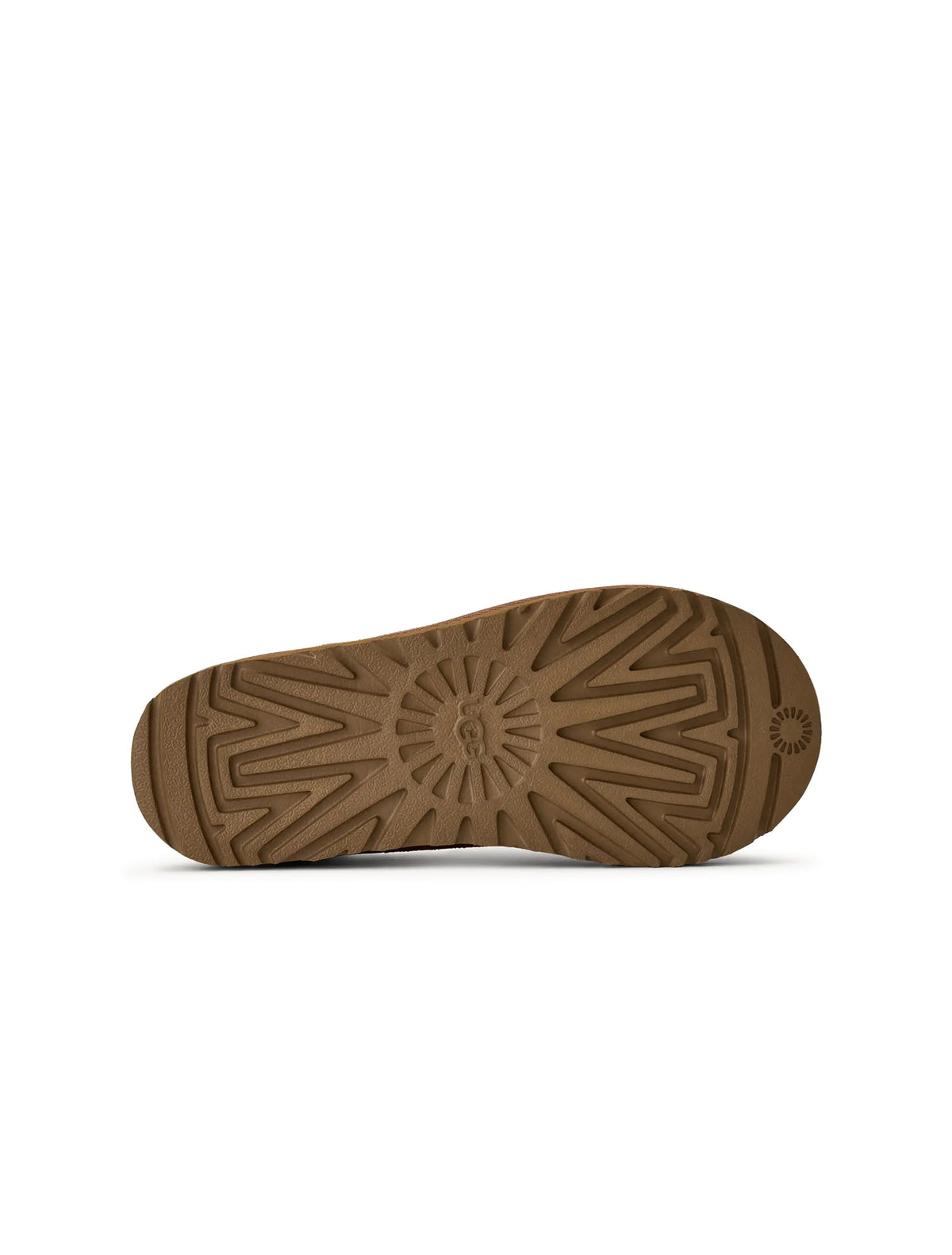 UGG Womens Tasman II Chestnut sheepskin slippers with cozy lining and slip-on design, featuring a soft chestnut-colored exterior.