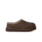 UGG Women's Tasman II Dusted Cocoa footwear showing brown shearling-lined slip-ons with plush interior and suede exterior.