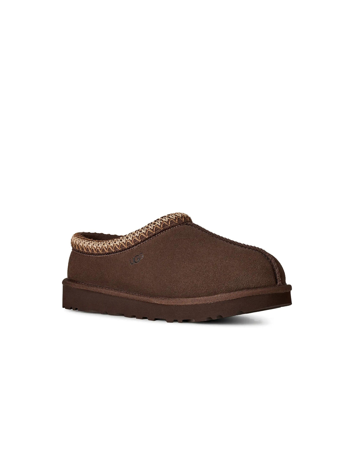 UGG Women's Tasman II Dusted Cocoa footwear, cozy slip-ons with sheepskin lining and suede exterior, stylish and comfortable for everyday wear.