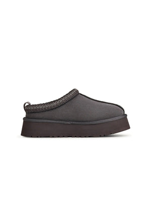 UGG Womens Tazz II Obsidian boots in navy, stylish footwear with suede and shearling details for cozy, casual wear.