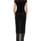 Jean Paul Gaultier Women Mesh Dress With Flocked Logo