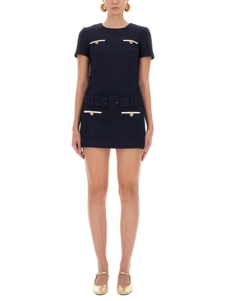 Self-Portrait Women Mini Boucle Dress