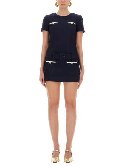 Self-Portrait Women Mini Boucle Dress