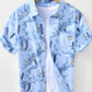 Men's Printed Button Up Short Sleeve Shirt - Farnelli