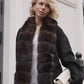 Brackley genuine polar fox fur double-face coat by Alaska Outerwear Company, full front view