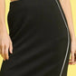 Umgee Midi Pencil Skirt with Contrast Piping Detail - Farnelli