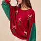 BiBi Christmas Theme Tree Embroidered Sweater - Farnelli