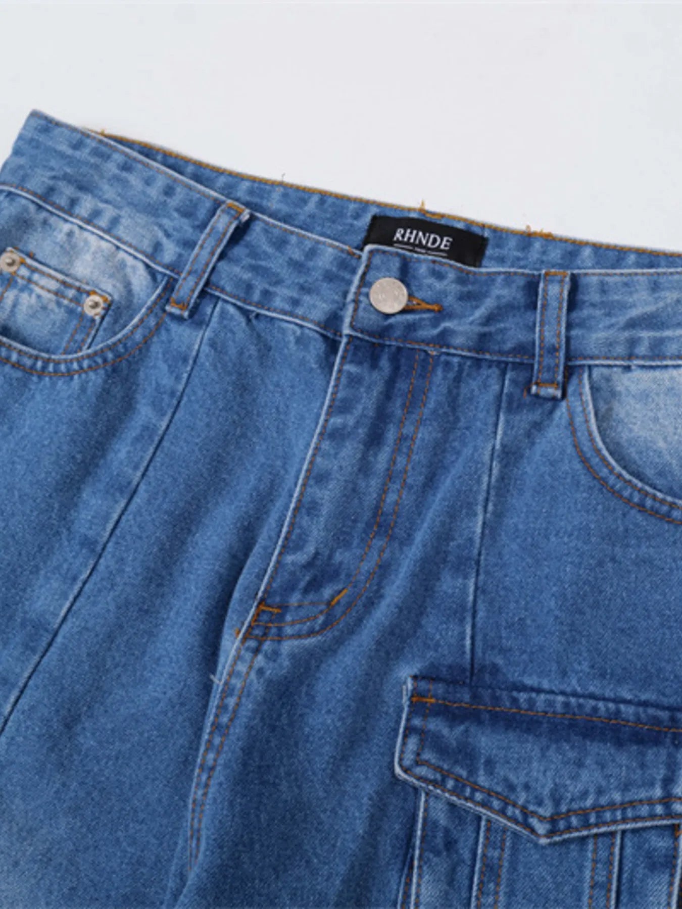 Men's Wide Leg Cargo Jeans - Farnelli