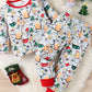 Children's Christmas Print Top and Pants Set - Farnelli