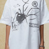 Men's Graphic Round Neck Half Sleeve T-Shirt - White