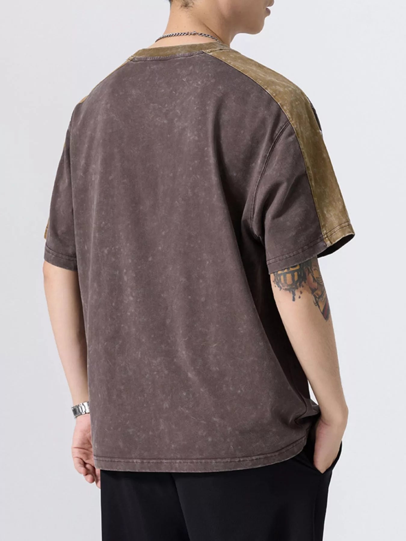 Men's Plus Size Round Neck Short Sleeve T-Shirt - Farnelli