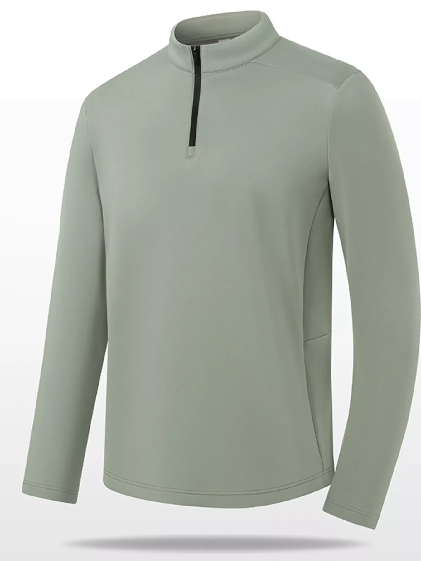 Men's Plus Size Quarter-Zip Long Sleeve Sweatshirt - Farnelli