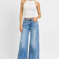 RISEN Full Size Tummy Control High Rise Ankle Palazzo Jeans Plus Size - Farnelli